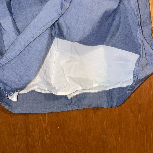 •CAT & JACK•DENIM CHAMBRAY TANK TOP RUFFLE CHEST 100% LINED DRESS SIZE 10/12 EUC - Picture 7 of 9